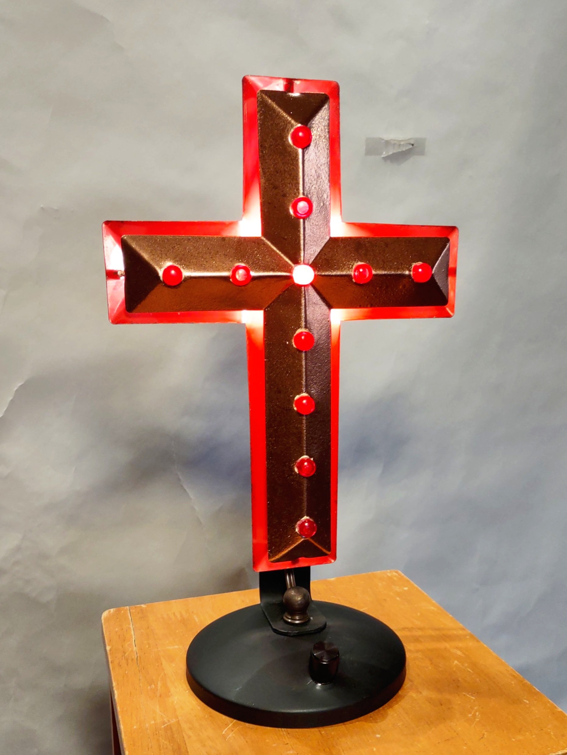 Vintage Illuminated Christmas Cross