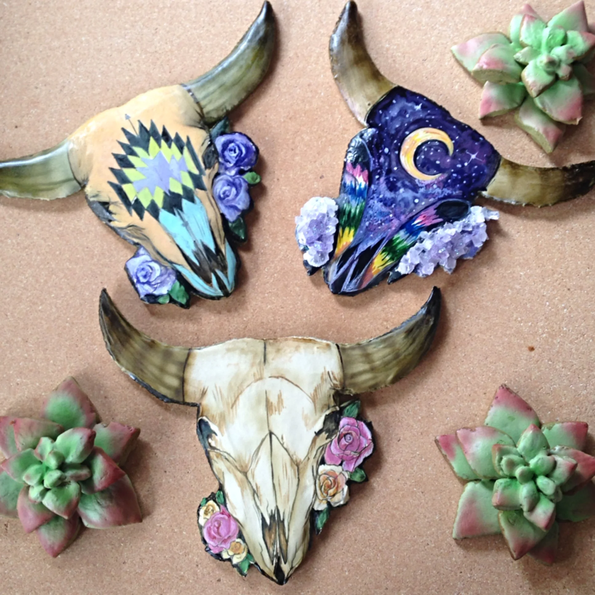 Bull Skull and Succulent Cookies