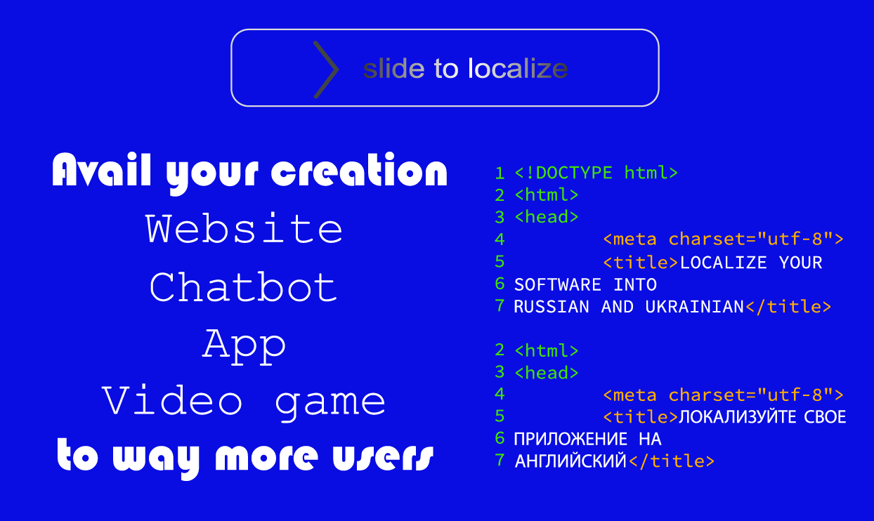Localize a Website, App, or Video Game Into Russian & Ukrainian