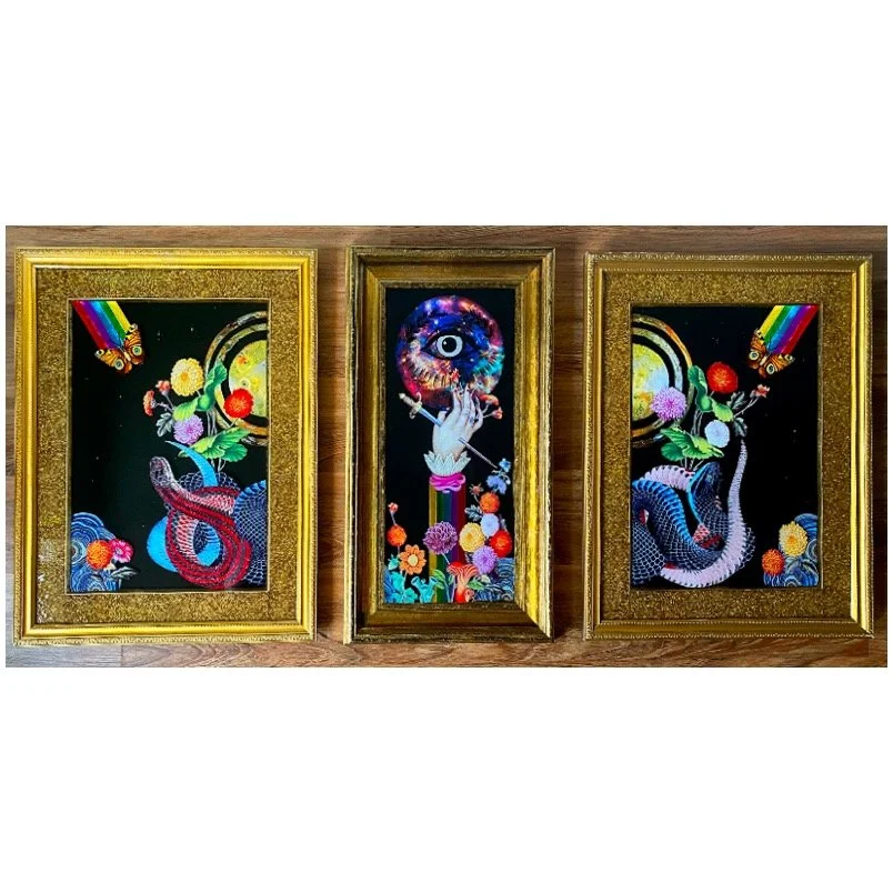 Triptych, Mixed Media/Found Objects, 2022