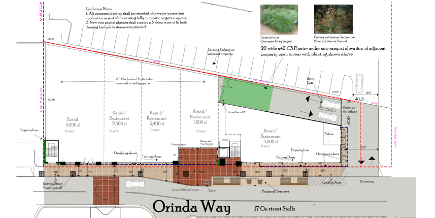 The bird's eye view of the plans for 25A Orinda Way.