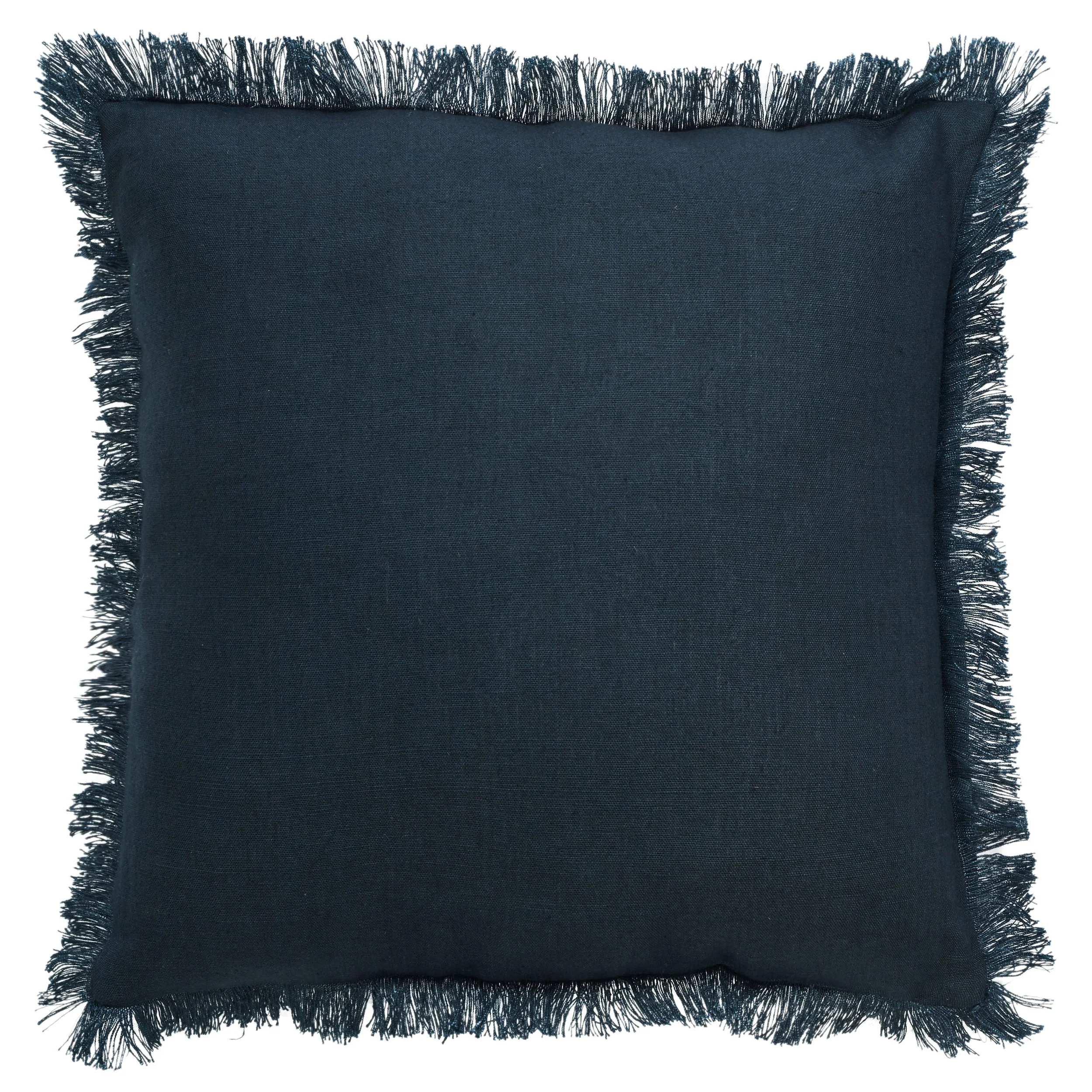 porter fringe cushion navy