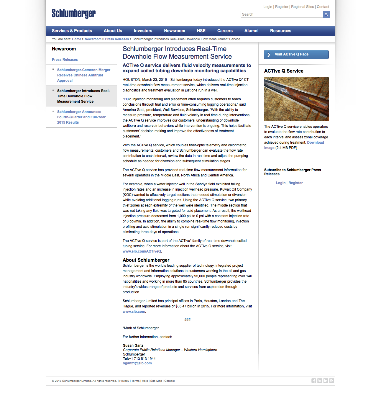 Schlumberger Introduces Real-Time Downhole Flow Measurement Service | Schlumberger.png