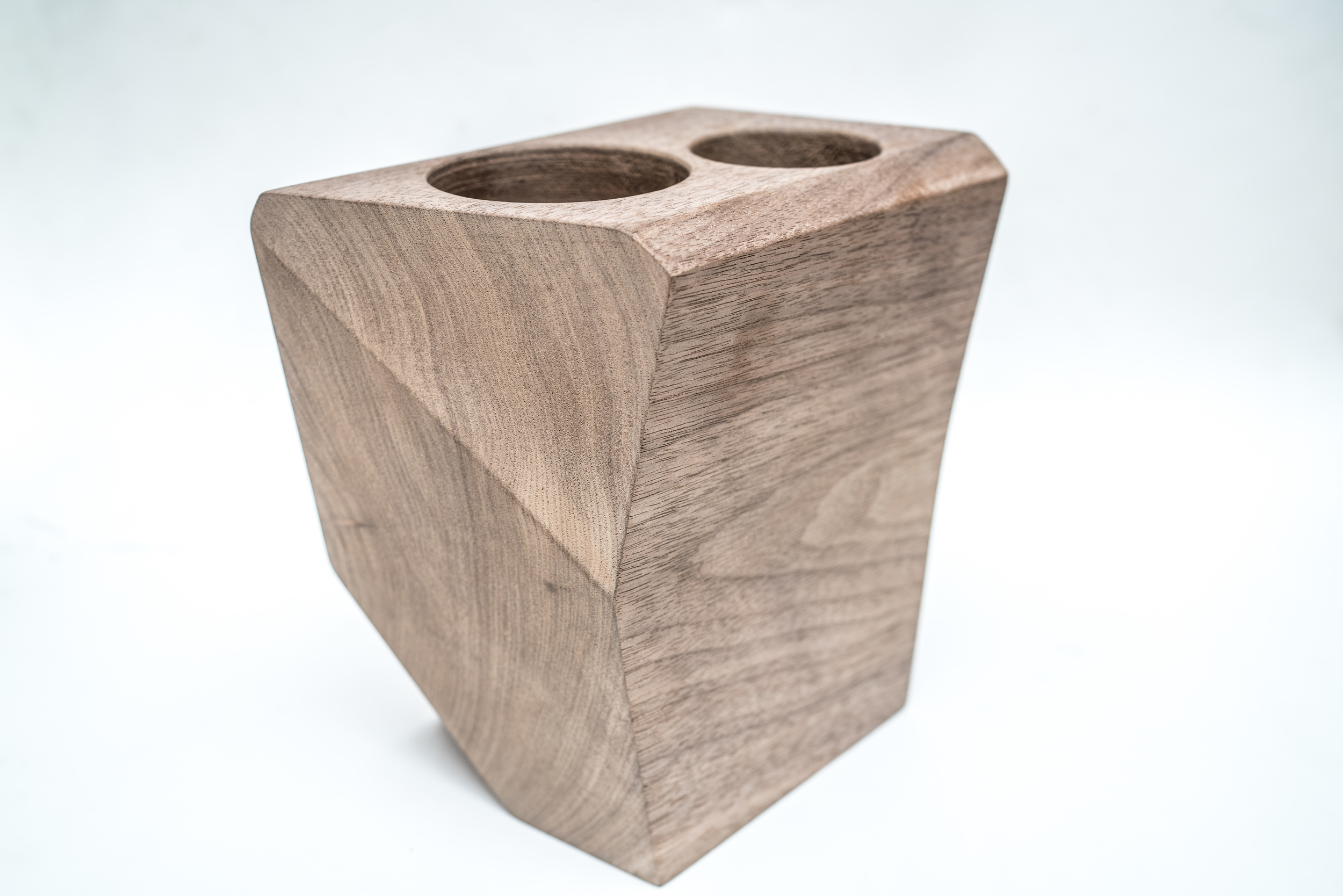 Raw Walnut Sidecar Planter