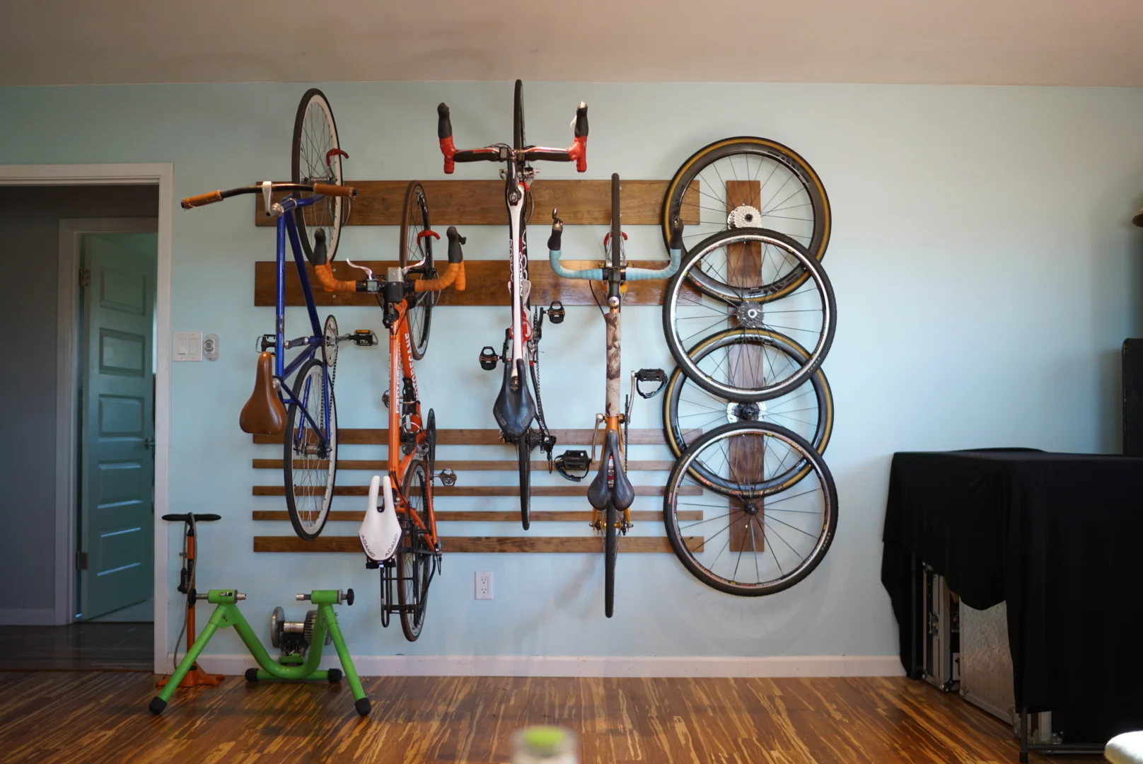 Vertical Bike Rack and Wheel Holster