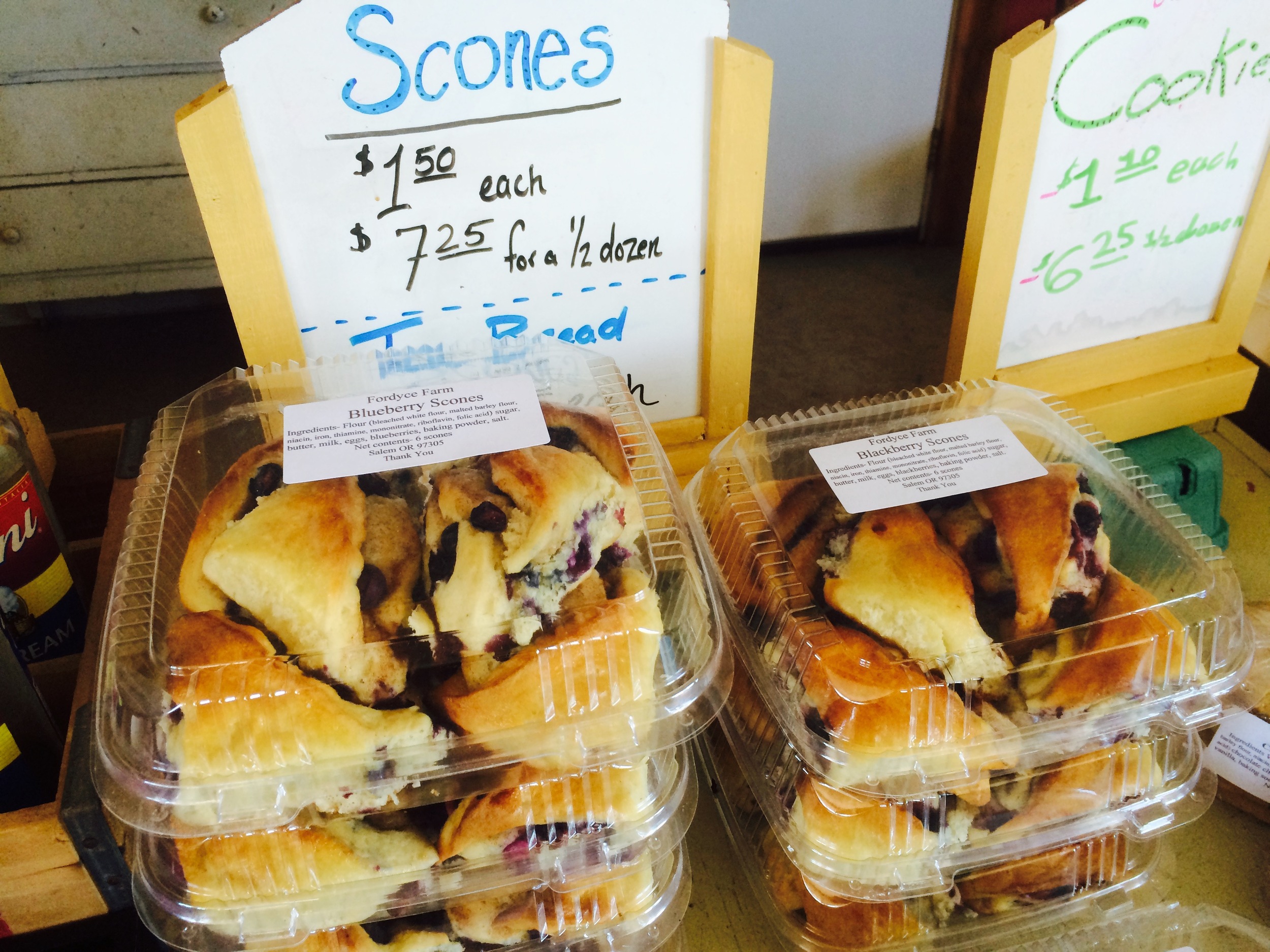 Get some fresh, farm-made scones for breakfast!