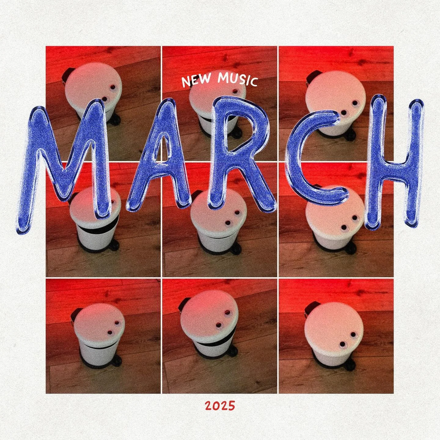 Two months in a row? Hot dang!
Newish music and a cover done without the help of AI. Just good old pictures of my trashcan and a reject effect from my last freelance project. 
Hit shuffle and hope you find something you like ❤️ Link on profile