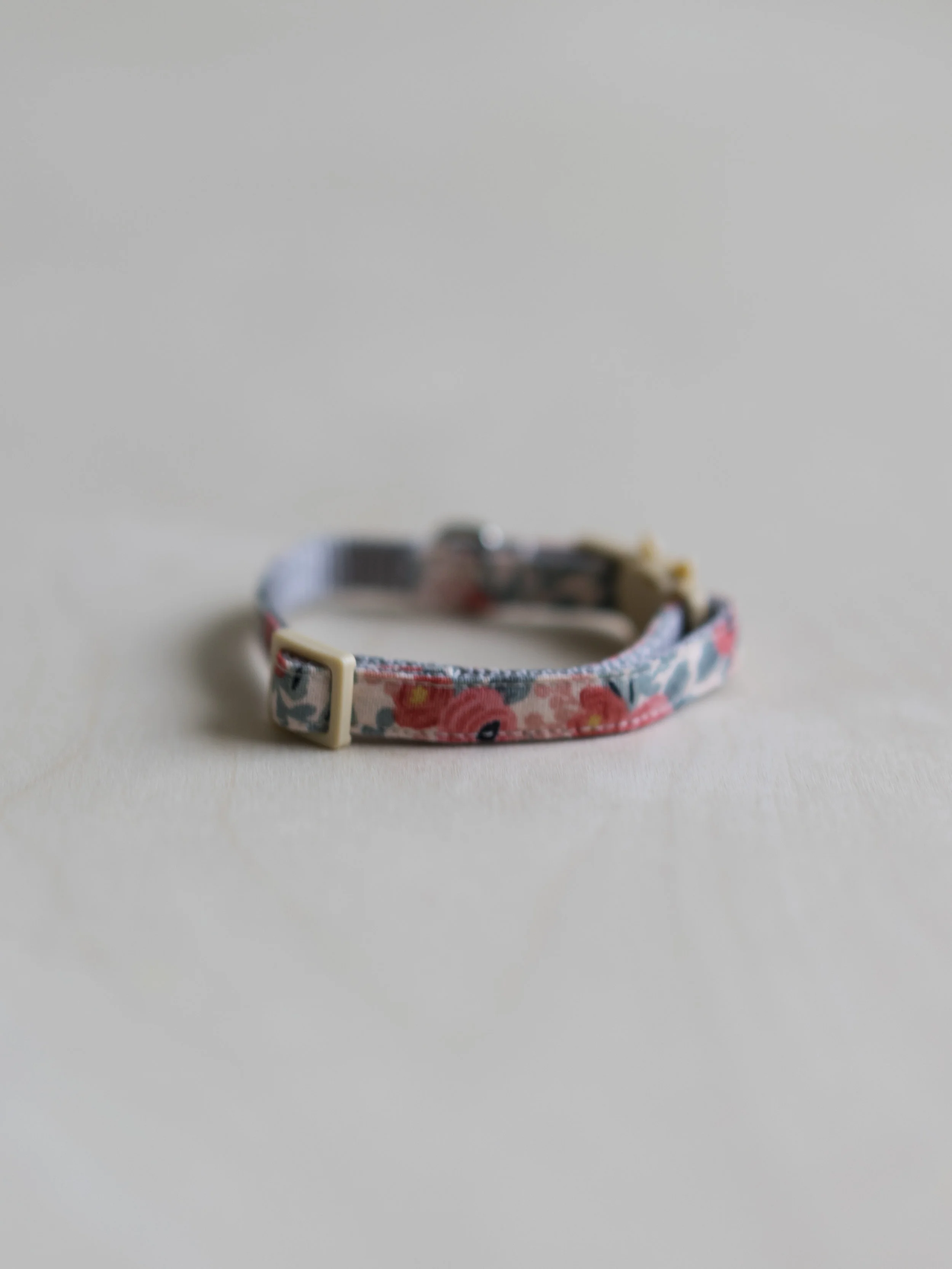 pink rifle paper co floral pattern cat collar back view