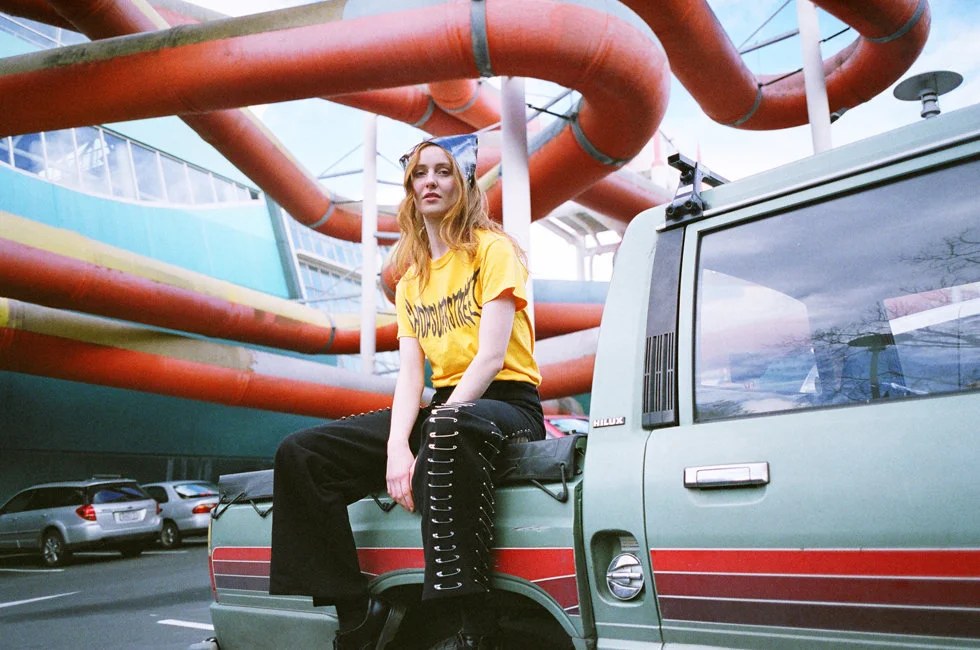 Oyster 2016 Lily Van Buskirk wearing JPalm Headscarf