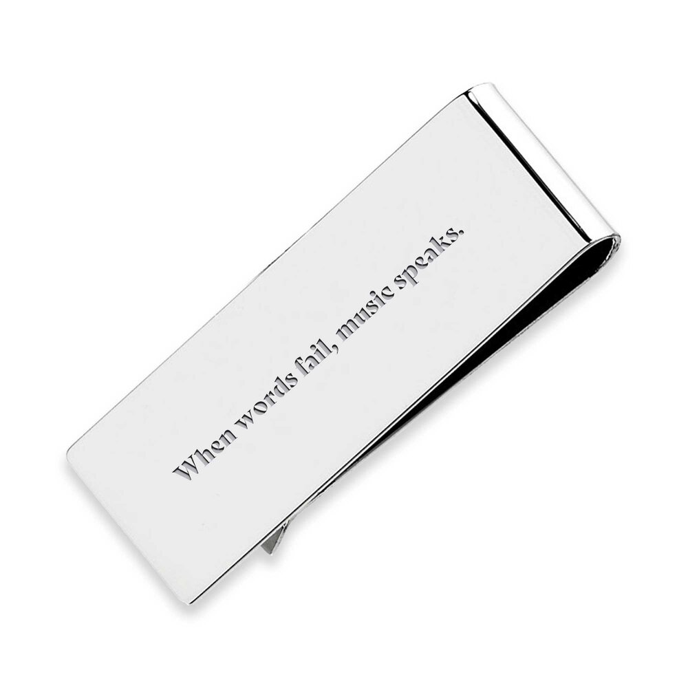 Sterling Silver Double Sided Engraveable Money Clip