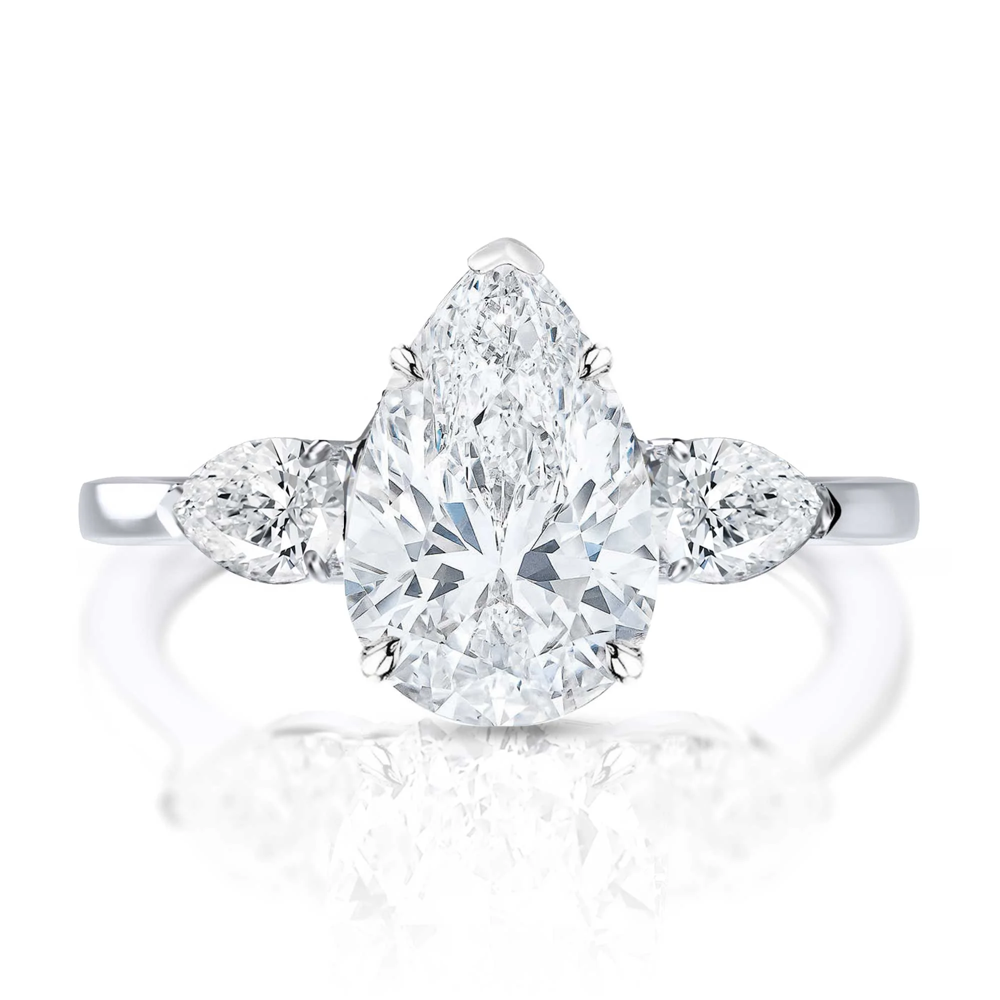 trilogy pear engagement ring