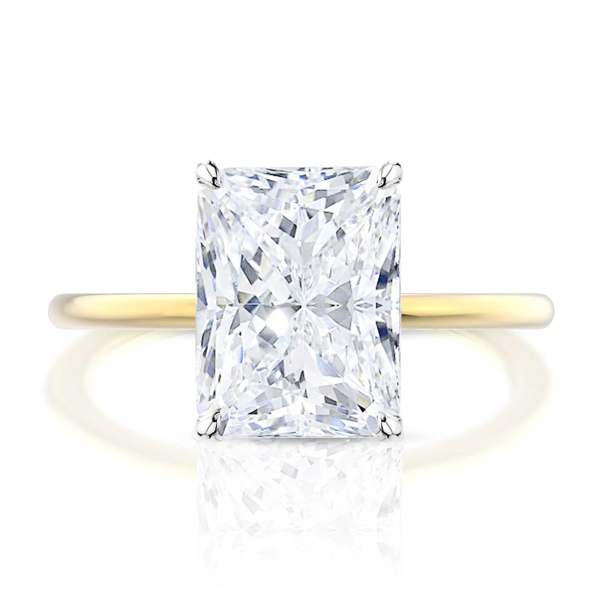 radiant cut solitaire engagement rings