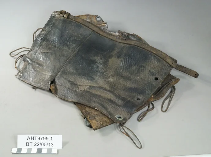 Leather Puttees before conservation