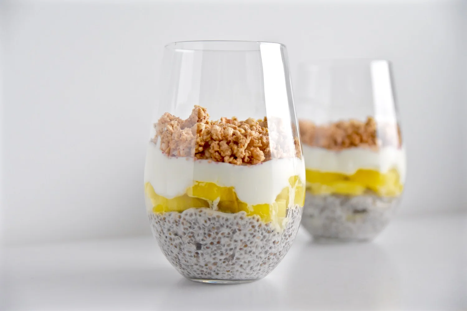 Maxwell & Williams Mansion Stemless Wine Glasses | Recipe: Tropical Chia Breakfast