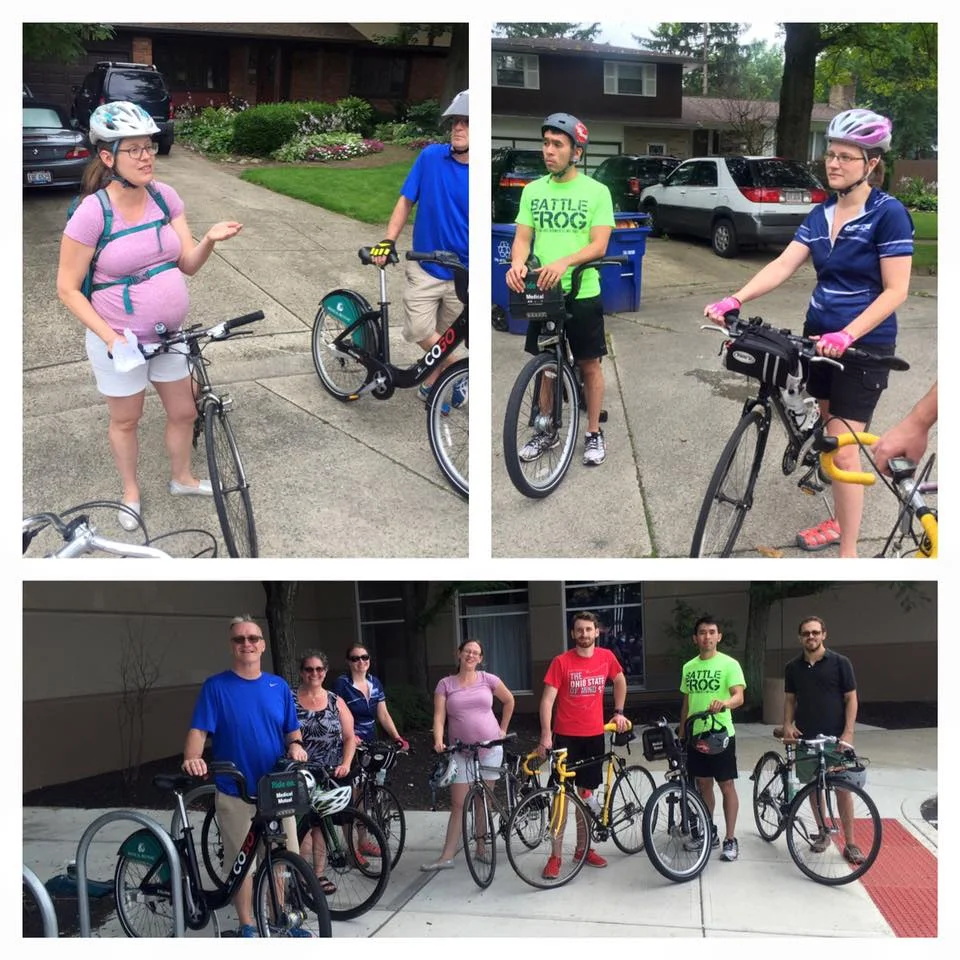One of four groups prior to the ride.