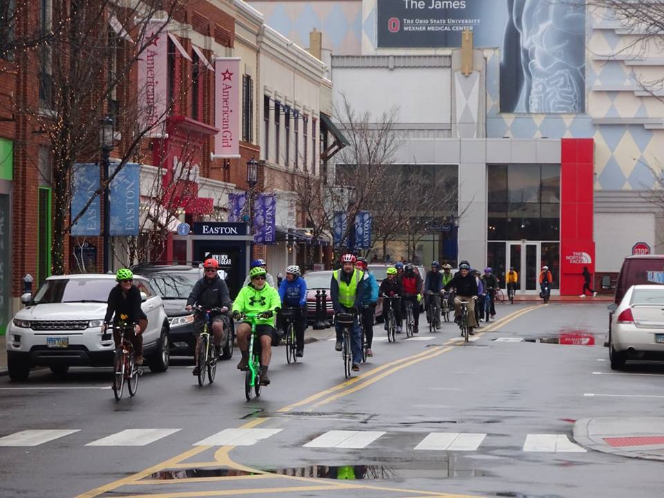 "TAKING the breath away" of Easton shoppers with our huge group. Photo credit: Craig Clark