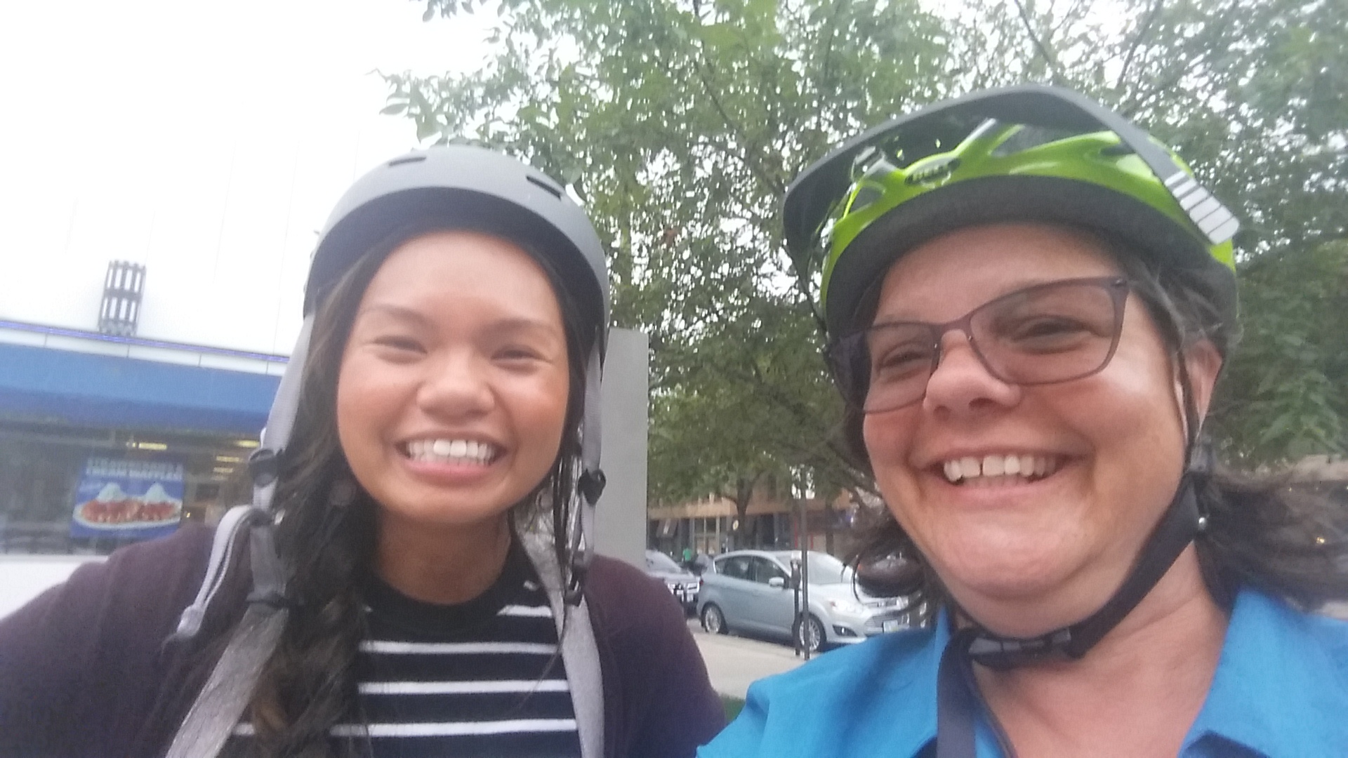 Riding to several bike shops helped one participant overcome her two major hurdles to riding: not knowing the road rules and not having a bike!
