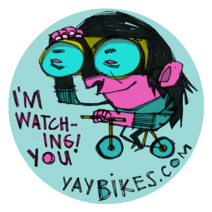 June's button, courtesy artist Thom Glick