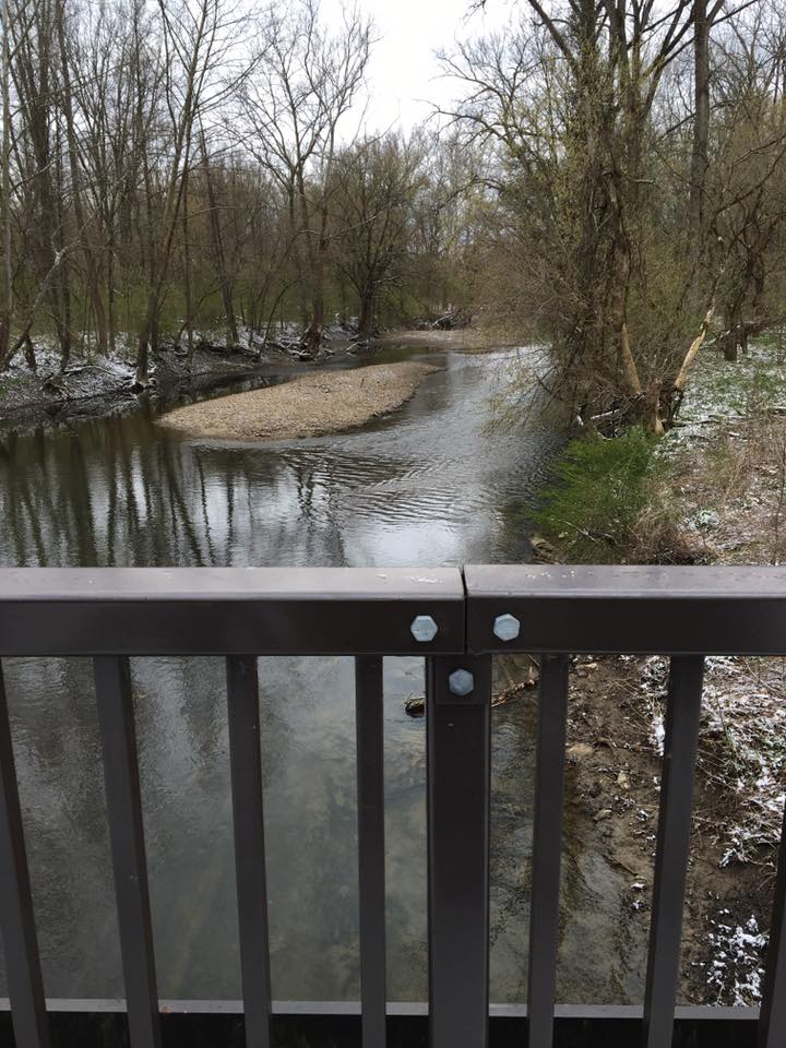 Our view of Alum Creek from the Edward Franklin Honton Memorial Bridge