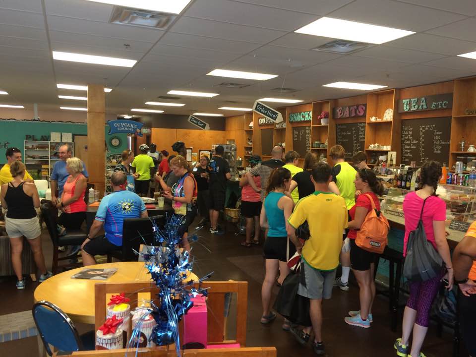 Nothing like a coffee break at the halfway point! Photo credit: Shyra Allen