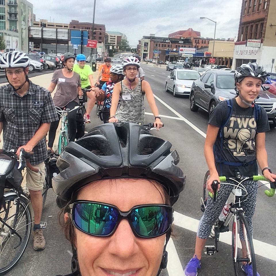 A group of trainees from around the state learn how to deliver Ride Buddy and How We Roll rides. Photo credit: Meredith Erlewine