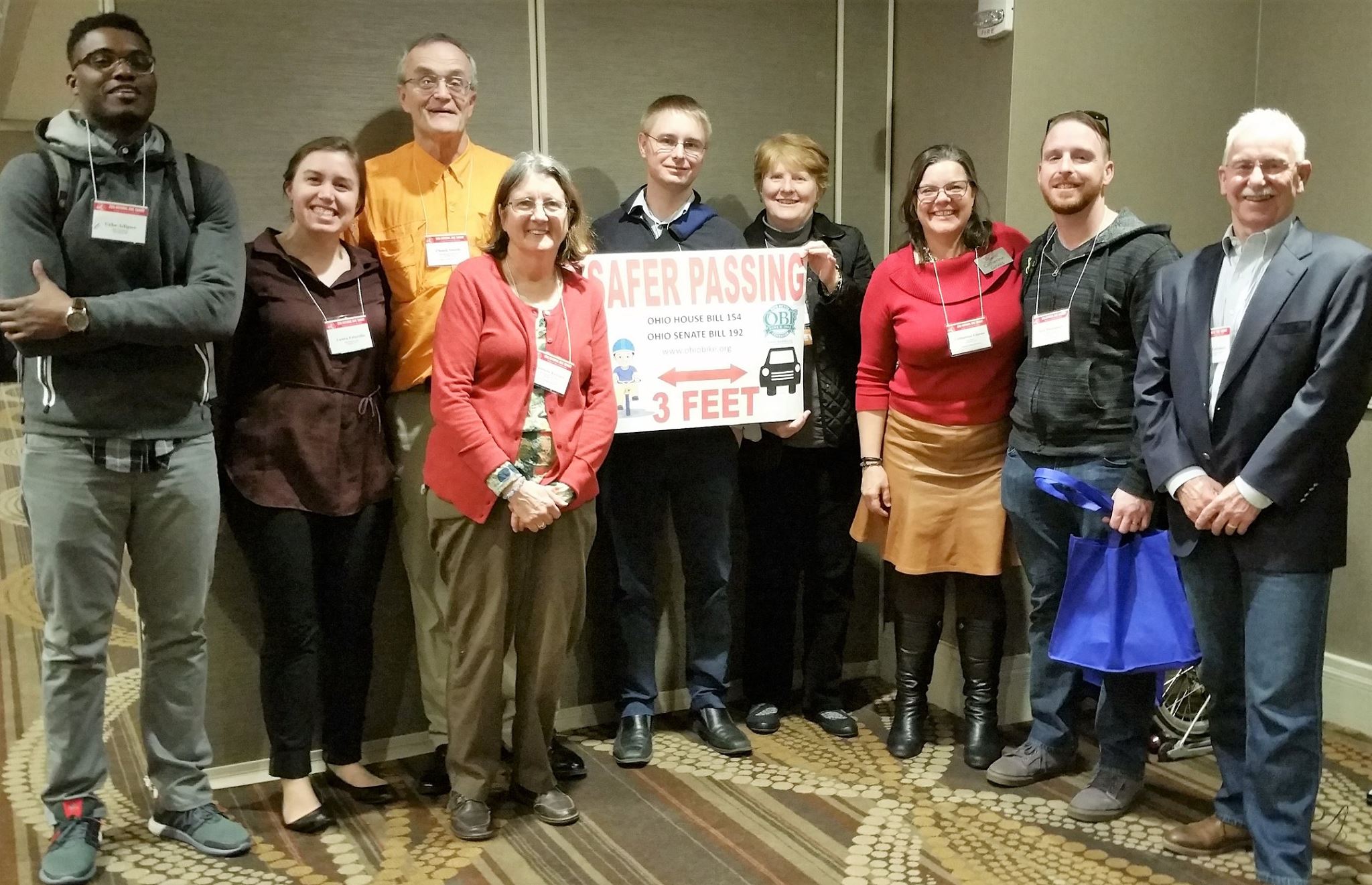 Catherine with the Ohio contingent at the National Bike Summit.