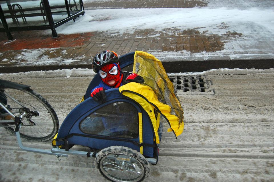 Gloria's youngest on his first Year of Yay! ride (Jan 2012). 