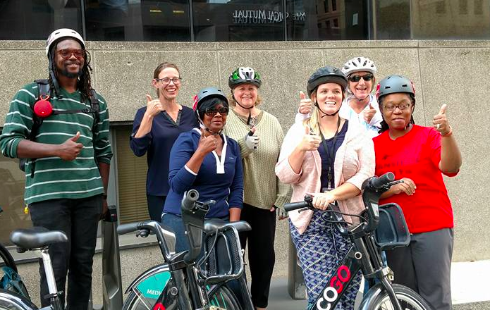Deo and Meredith lead an educational ride with 5 employees of the Ohio Department of Education and the Ohio Department of Higher Education. 