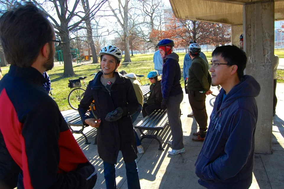 John chats with Nick & Oulanje on an early Year of Yay! ride. 