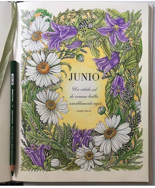 Beautiful June coloured by @raquelpeiretti  from The Flower Year &hearts;️&hearts;️&hearts;️