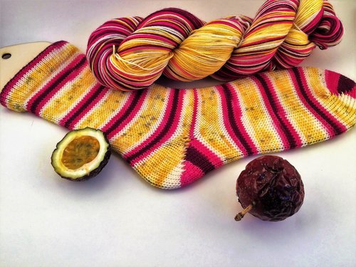 Pre-order - Bacon & Eggs self striping sock yarn — home