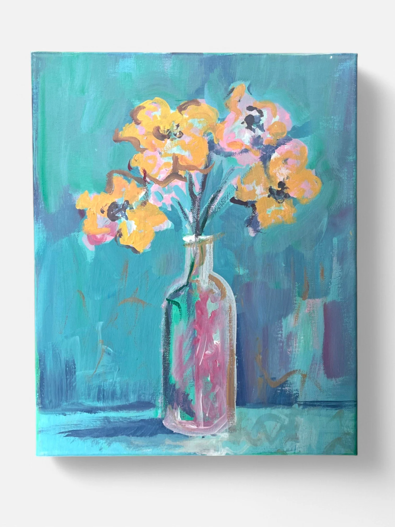 VIBRANT FLORAL CLEARED ART PAINTING #1