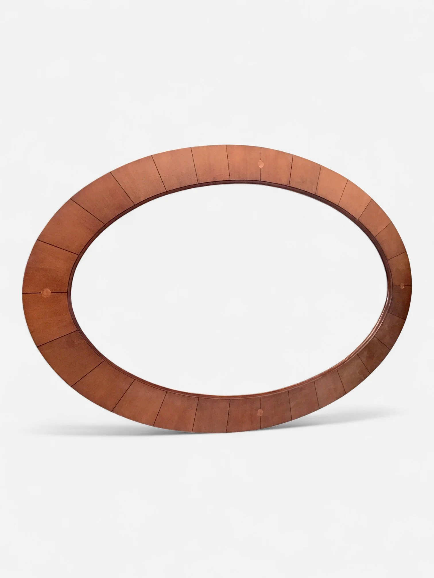OVAL WOODEN HANGING MIRROR