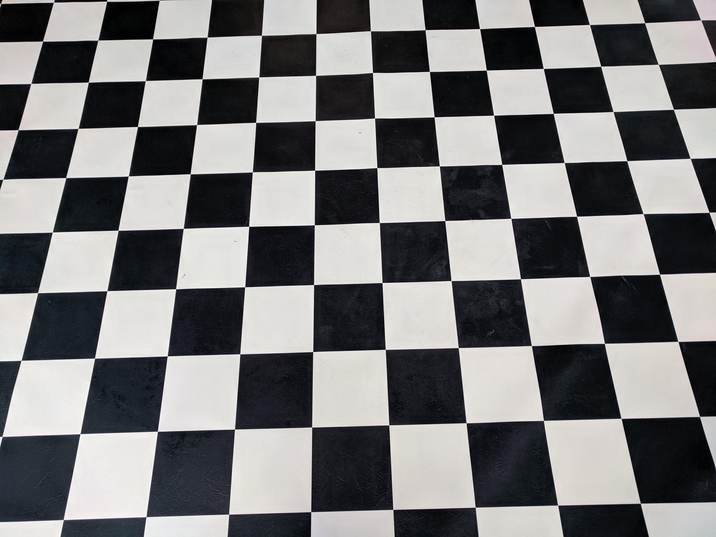 Linoleum Checkered Sheet Flooring Hook Props
