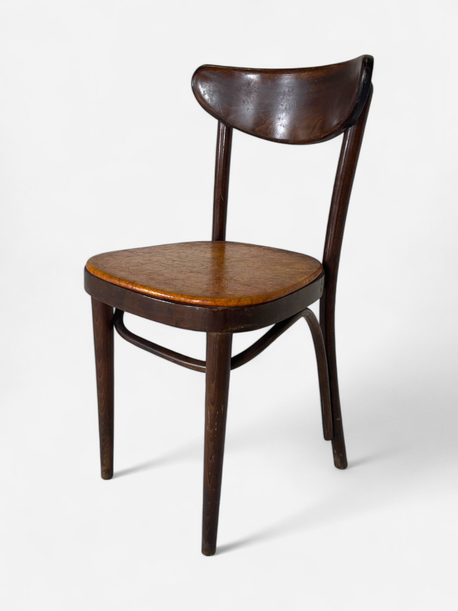 WOODEN UPHOLSTERED BENTWOOD CHAIR