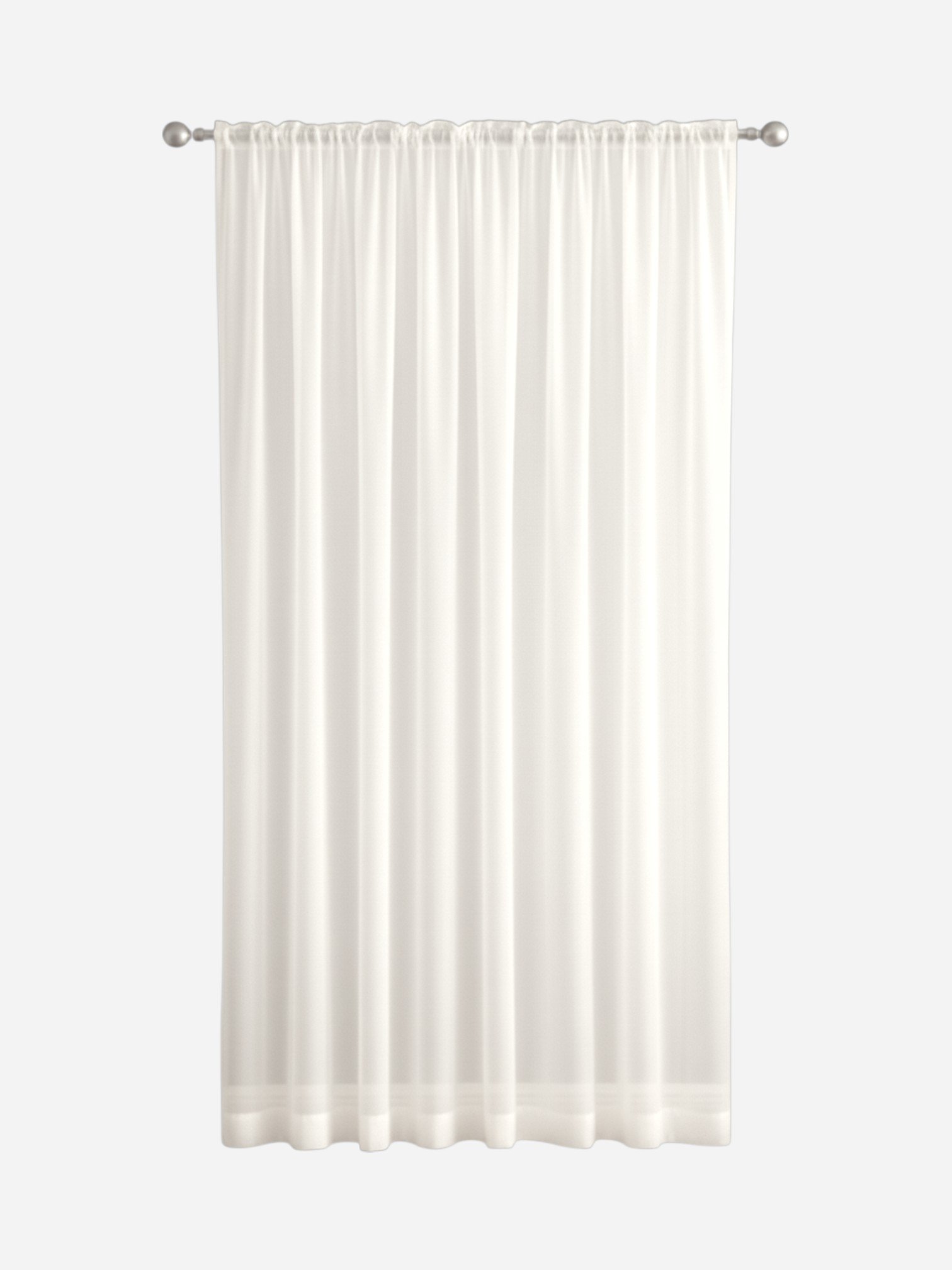 SHEER OFF-WHITE VOILE CURTAIN (59" x 95")