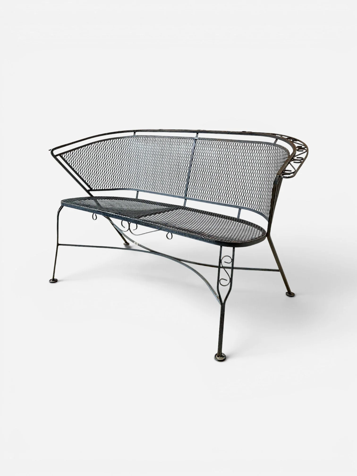 BLACK WROUGHT IRON BENCH