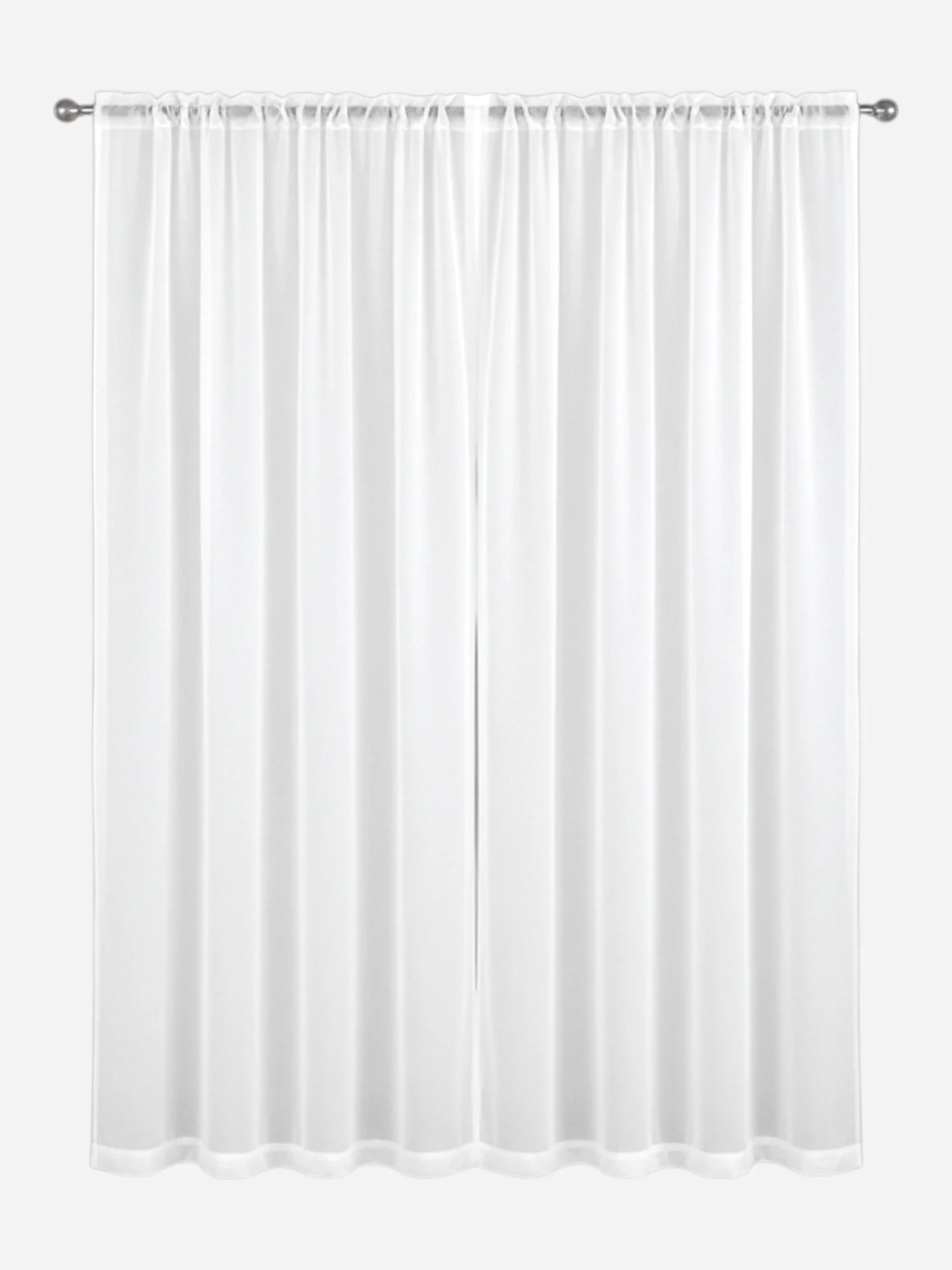 SHEER WHITE VOILE CURTAINS (59" x 95")