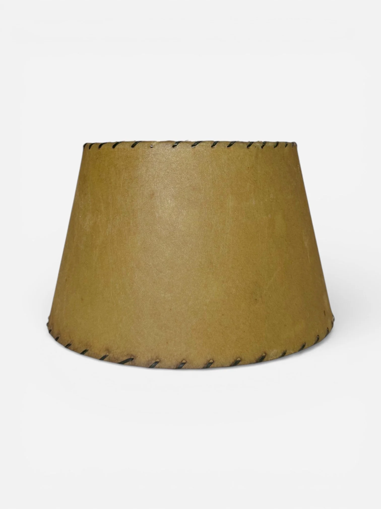 RUSTIC PARCHMENT LEATHER BOUND LAMPSHADE