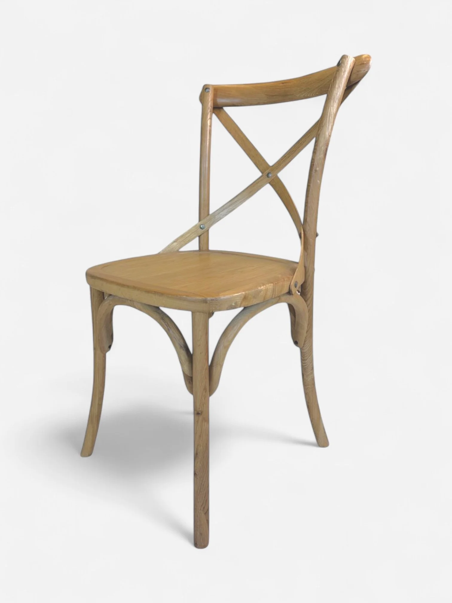 VINEYARD OAK WOOD CROSS BACK CHAIR