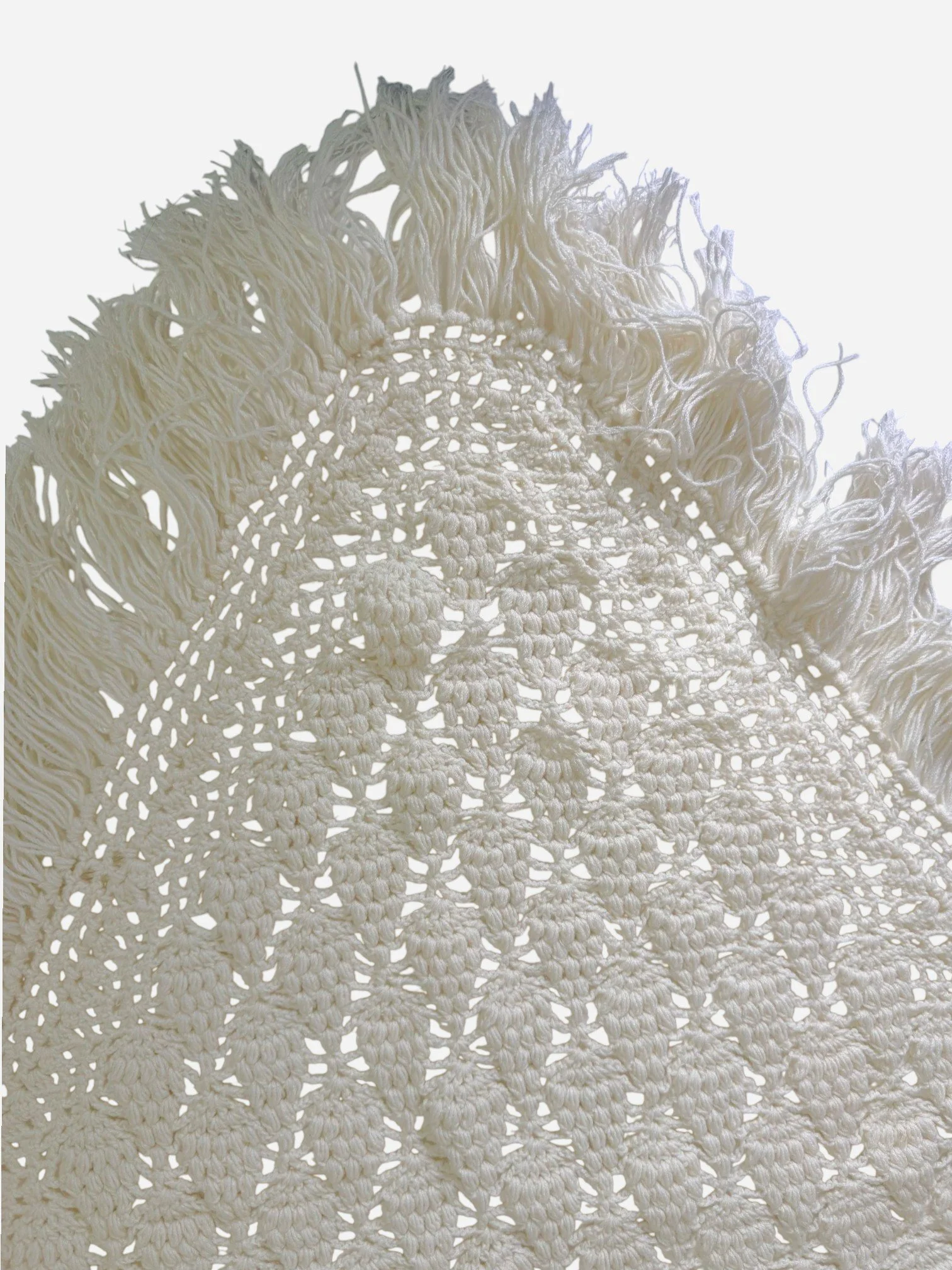 OFF WHITE/CREAM TRIANGLE THROW