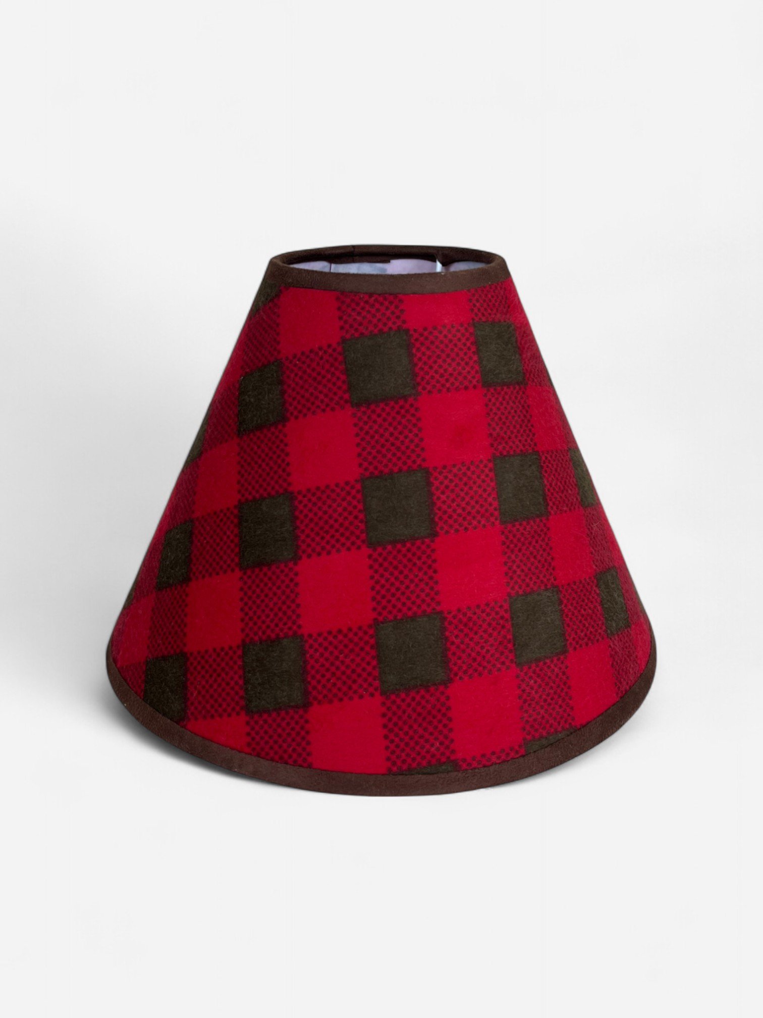 RED PLAID LAMP SHADE