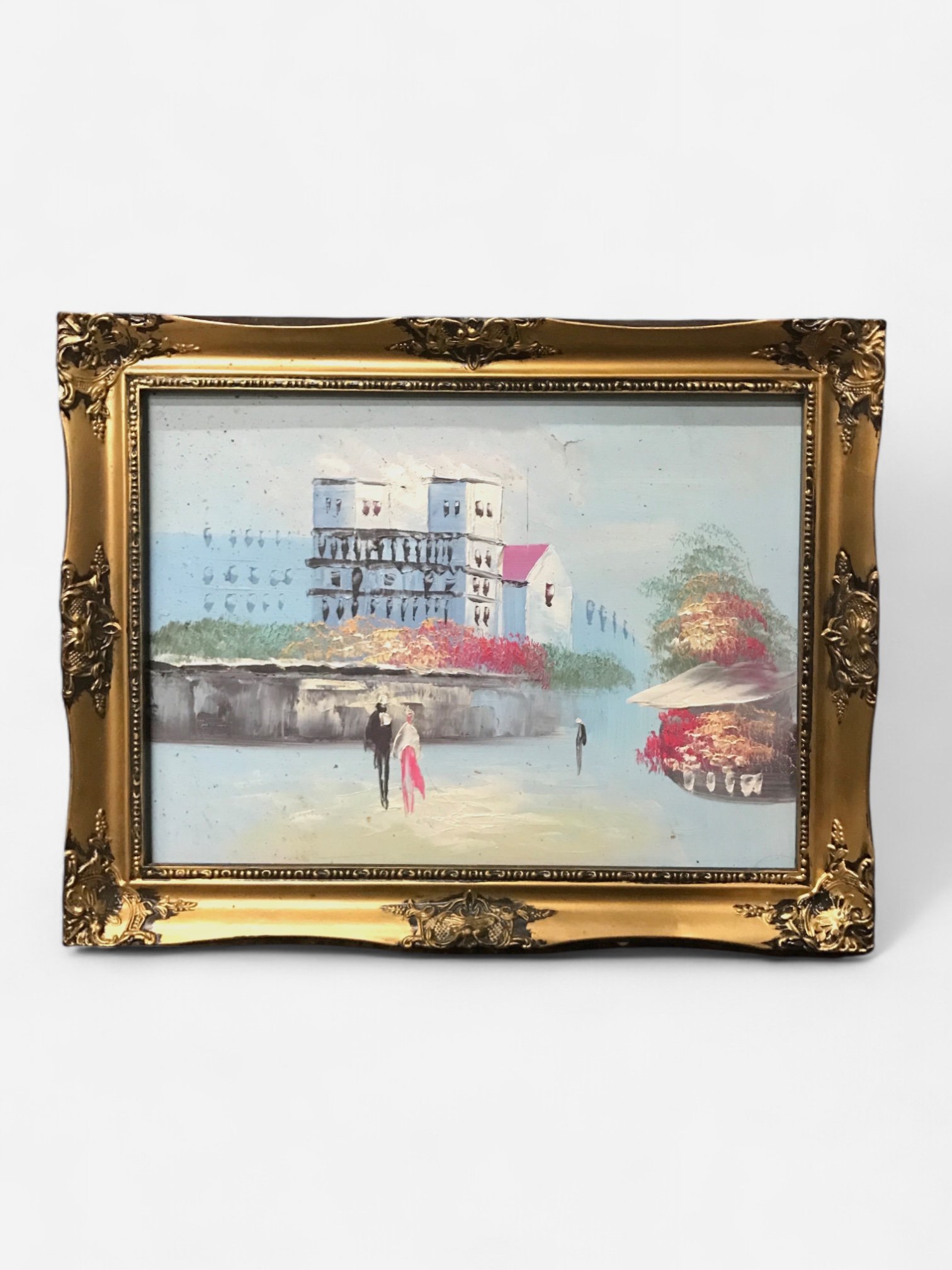 FRAME WITH IMPRESSIONISTIC SCENE