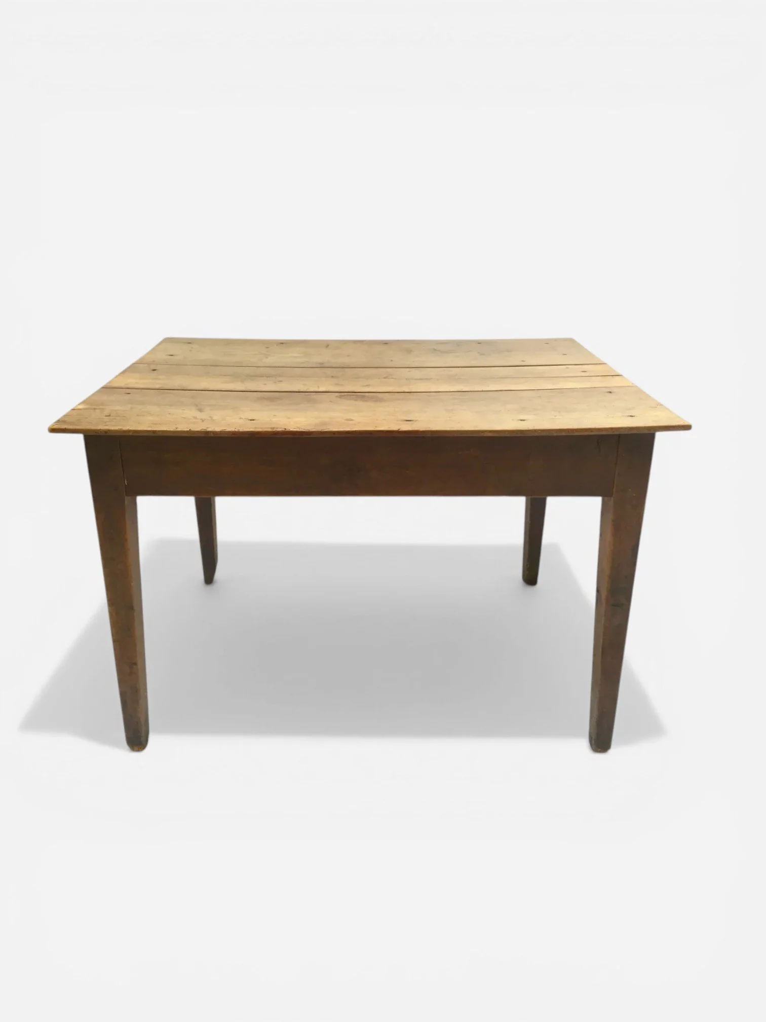 RUSTIC WOOD TABLE WITH SLATTED TOP