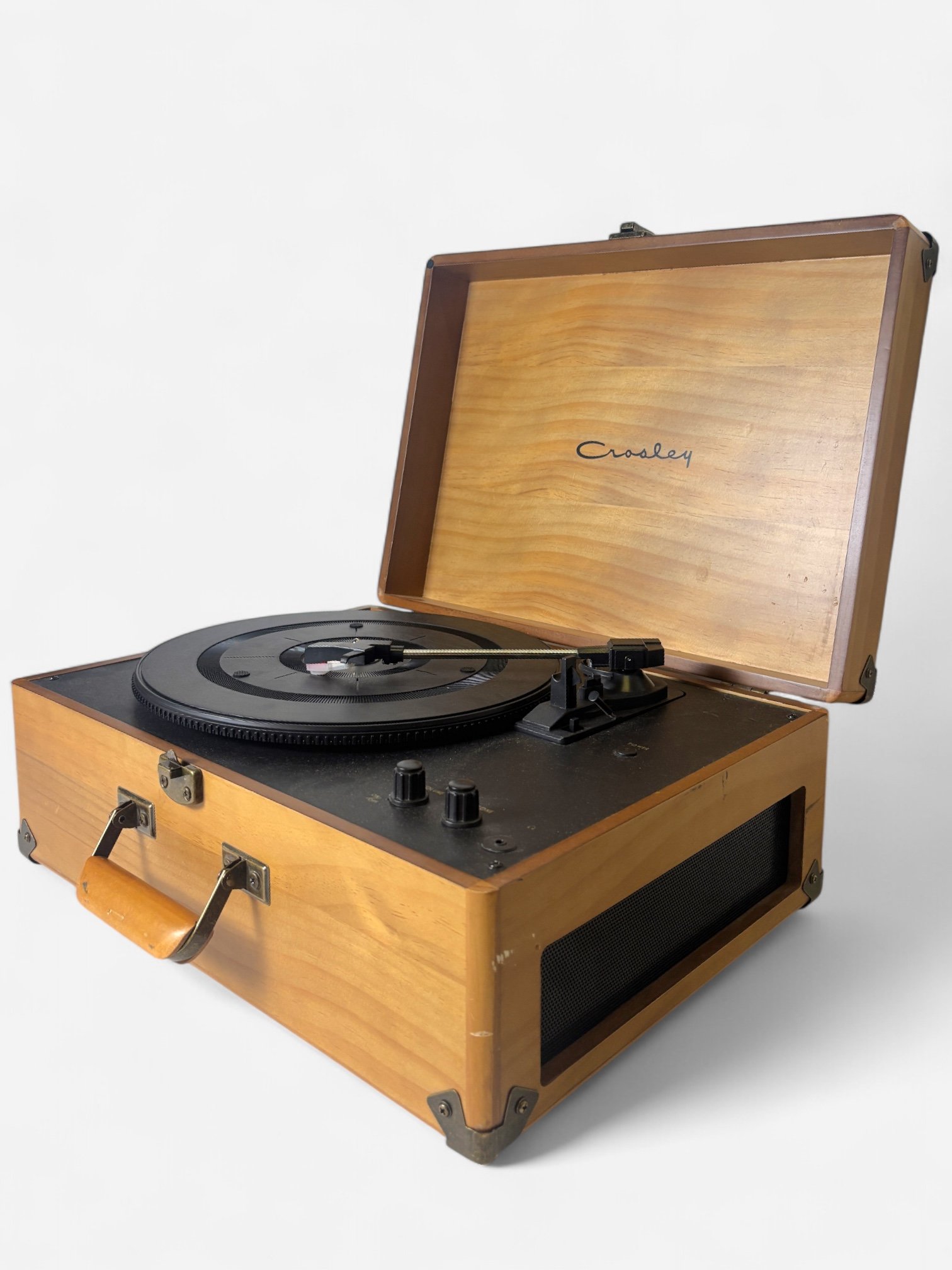 BROWN CROSLEY SUITCASE VINYL PLAYER