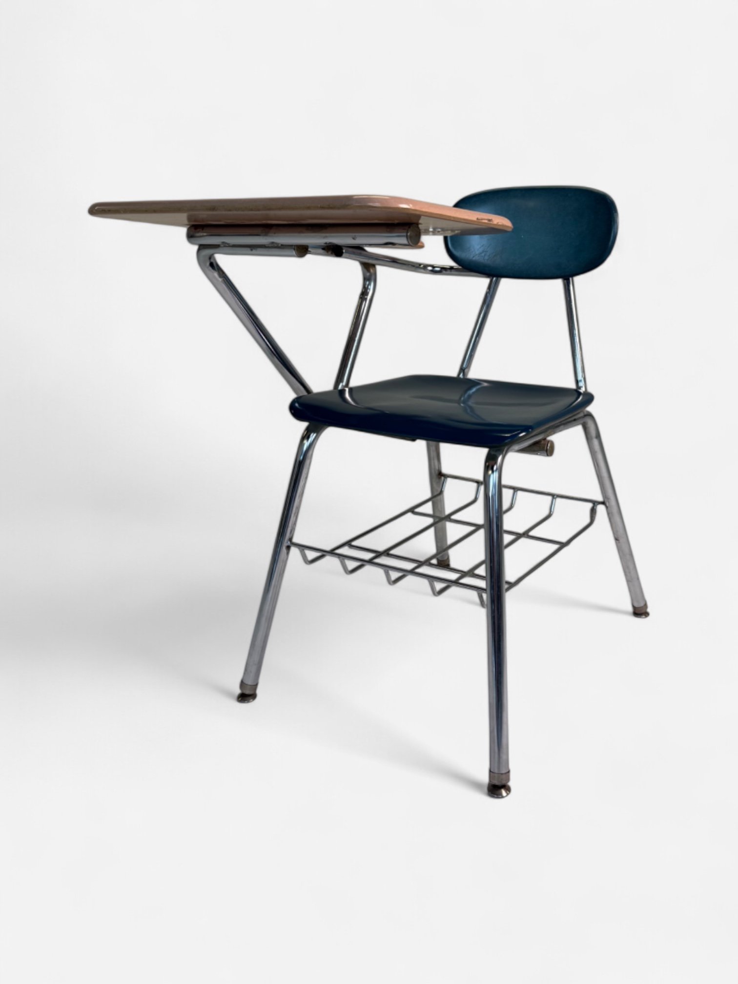 VINTAGE BLUE SCHOOL DESK
