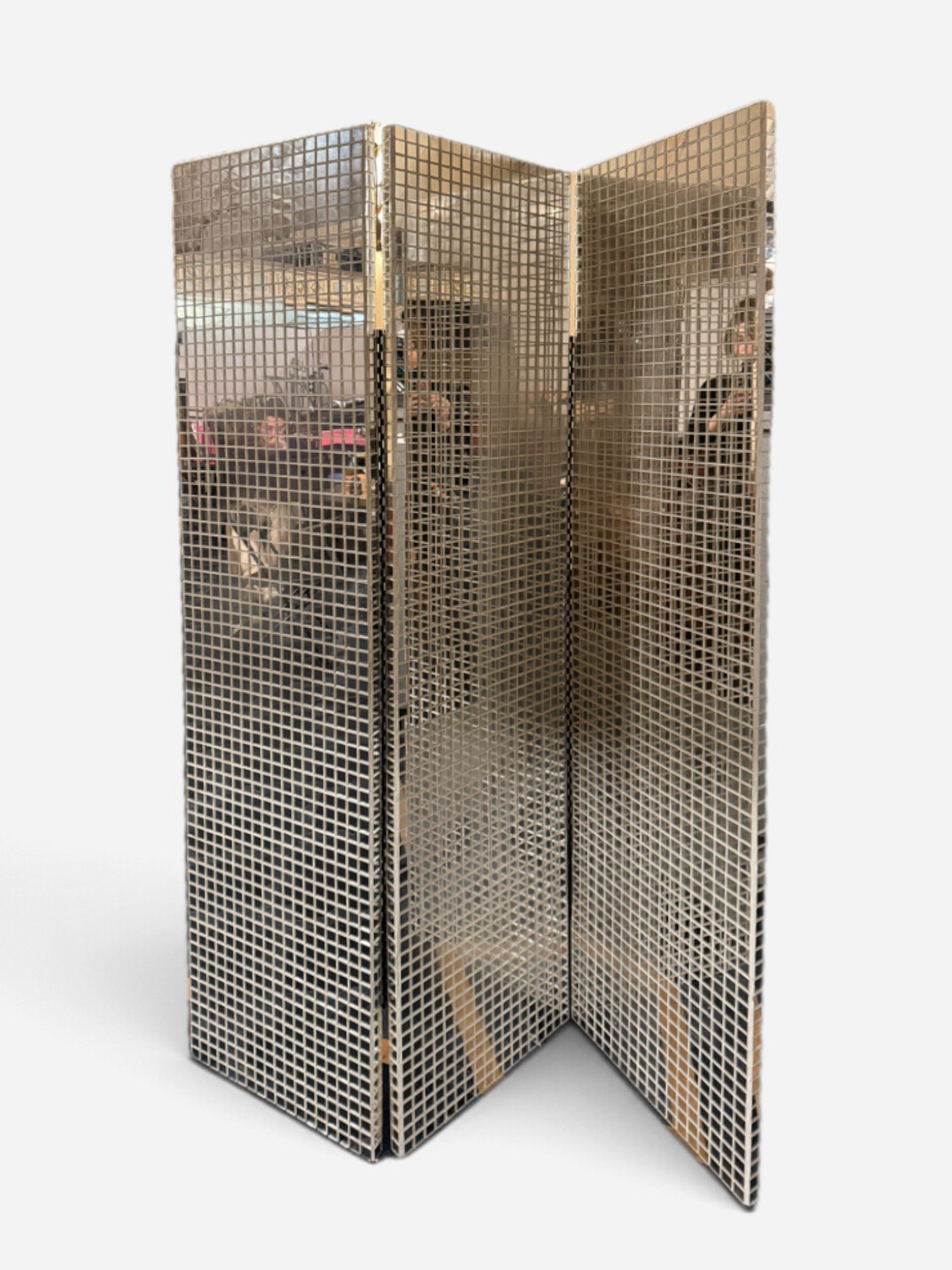 MIRROR TILE FOLDING SCREEN