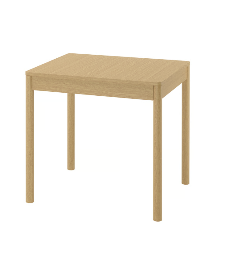 OAK VENEER TABLE - EXTENDABLE