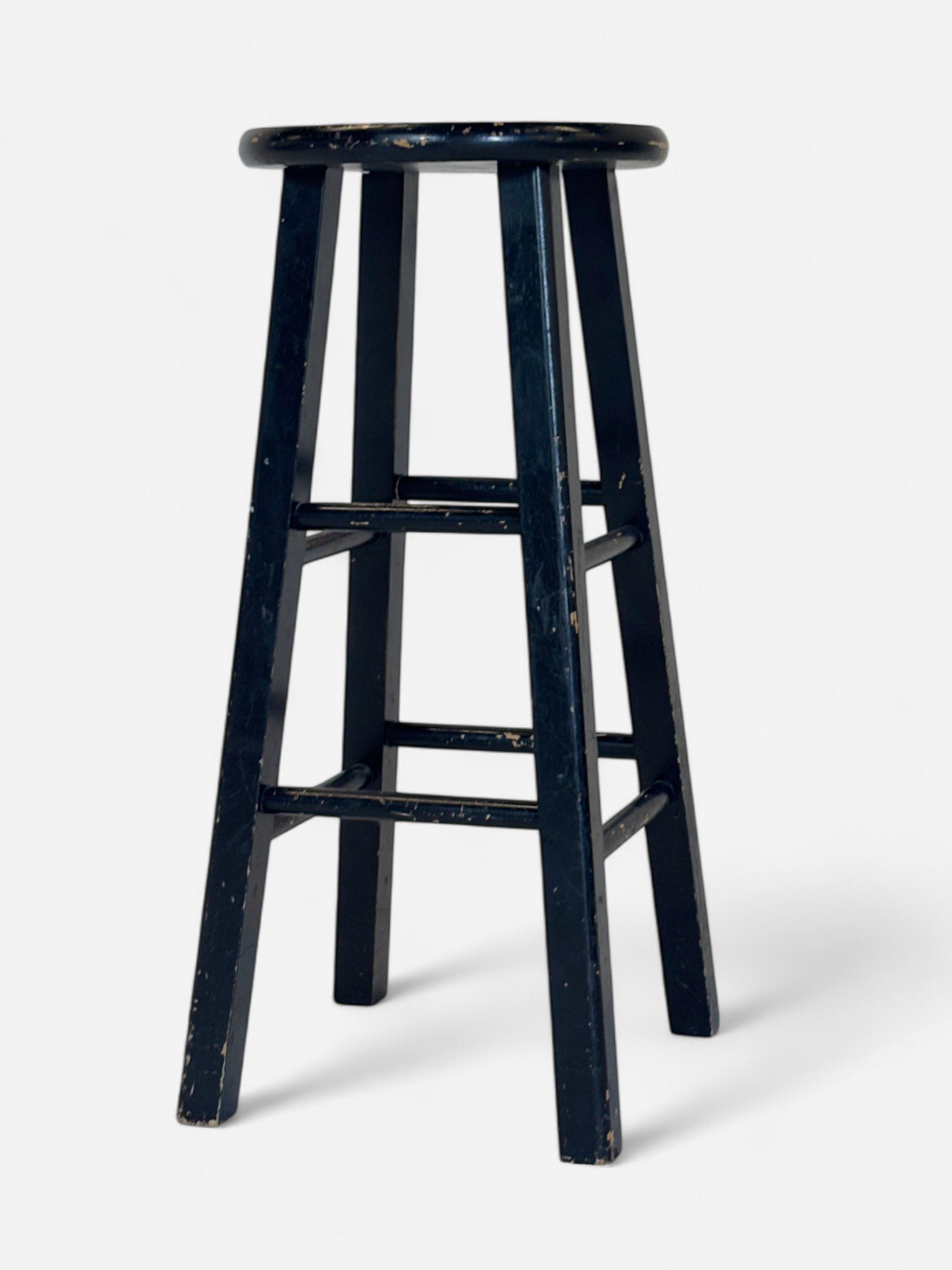 BLACK SQUARE LEG STOOL
