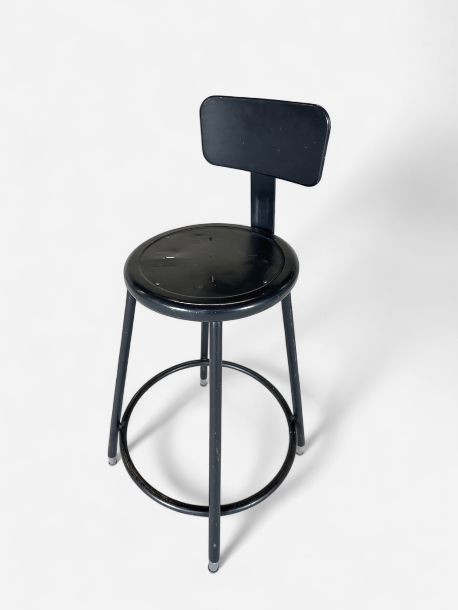 STEEL STOOL WITH BACKREST